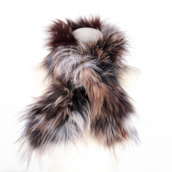 Fluffy Fox Fur Scarf – Tinted Fur Scarf